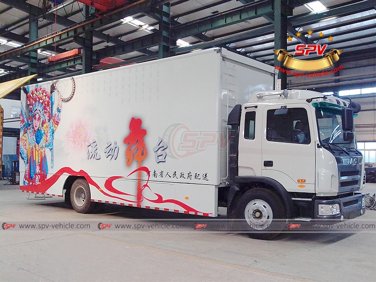 Mobile Stage Truck JAC - White Mobile Stage Truck JAC - White